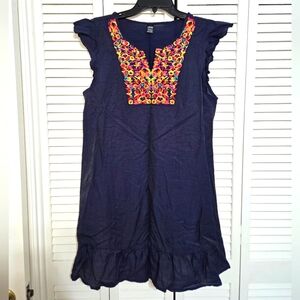 Loness Women's XL Boho Embroidered Dress